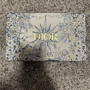 Dior Box with Blue and Gold Floral Design